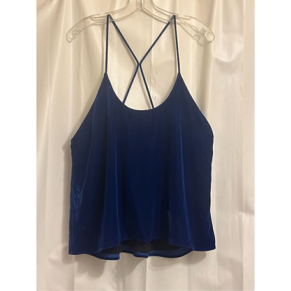 NWT - Zara XLarge Velvet Camisole - Ink Blue